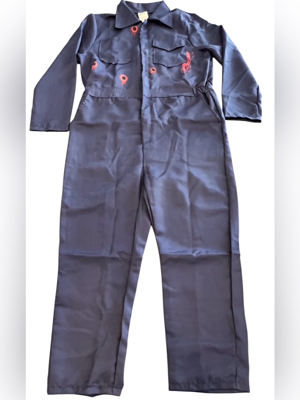Mens Small Navy Blue Jumpsuit Halloween Michael Myers Slasher Horror Killer EUC